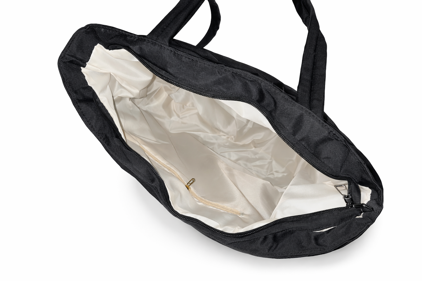 Pink Quilted Zip Tote with Pearl Bow Charm