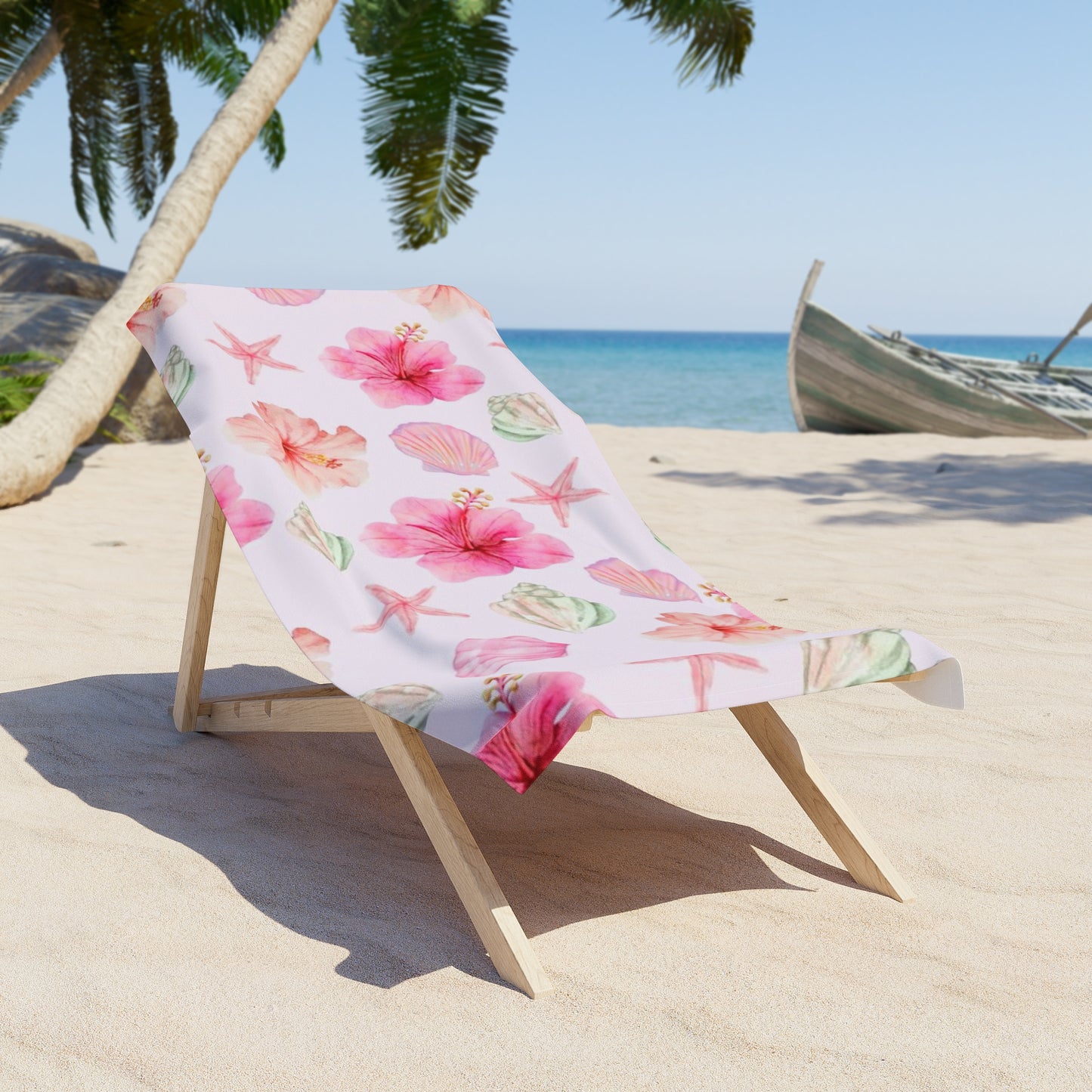 Flower Shell Beach Towel
