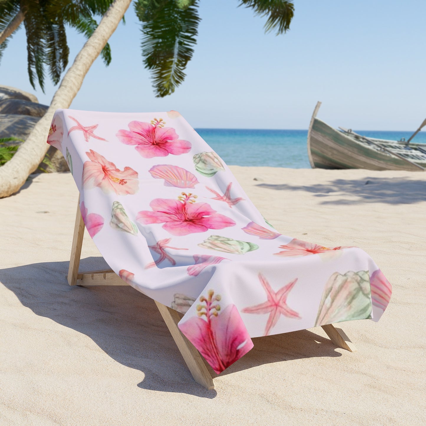 Flower Shell Beach Towel