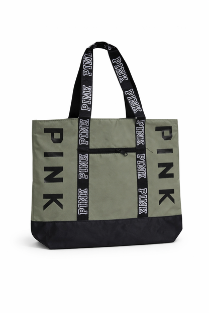 PINK Everyday Tote – Olive & Black
