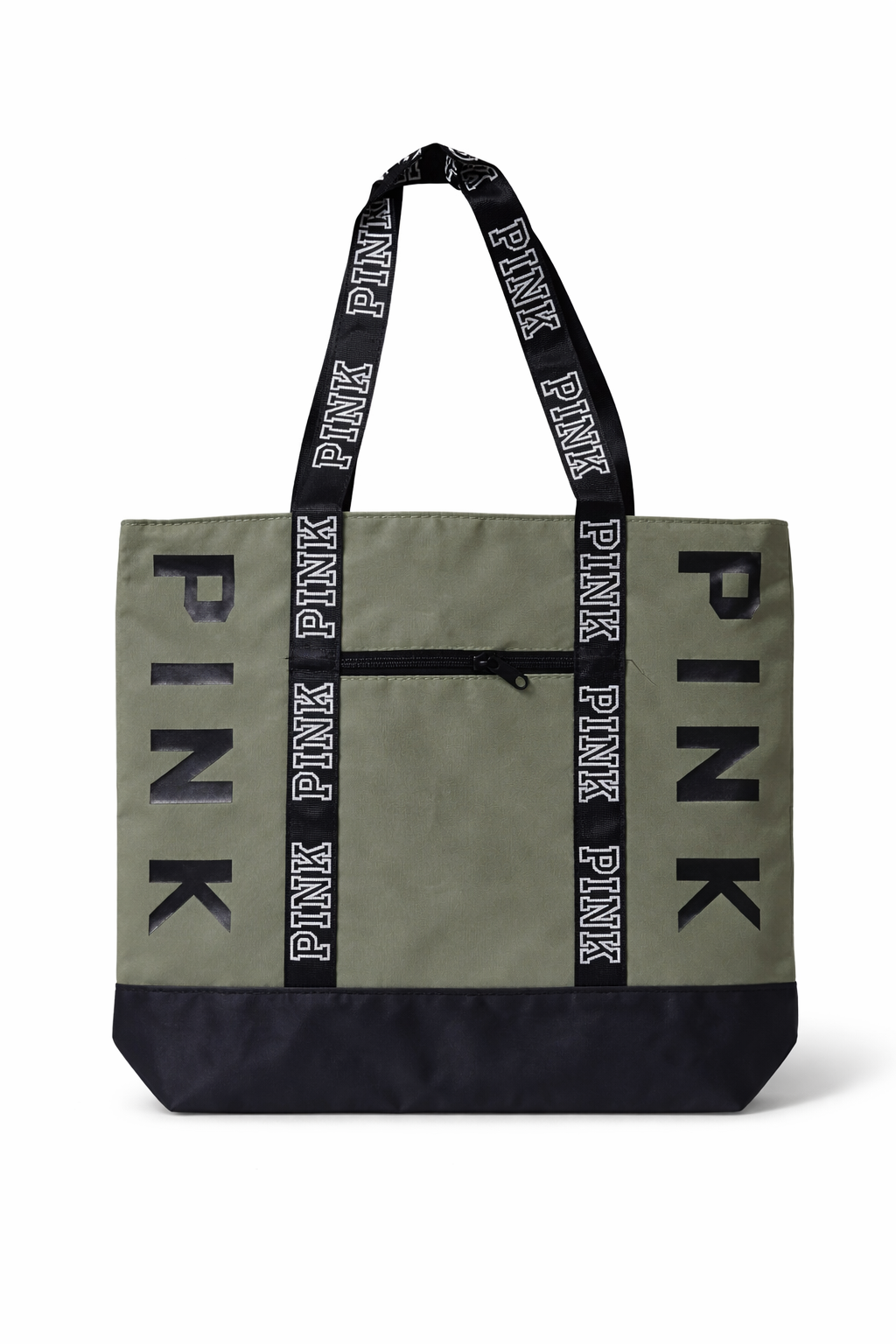 PINK Everyday Tote – Olive & Black